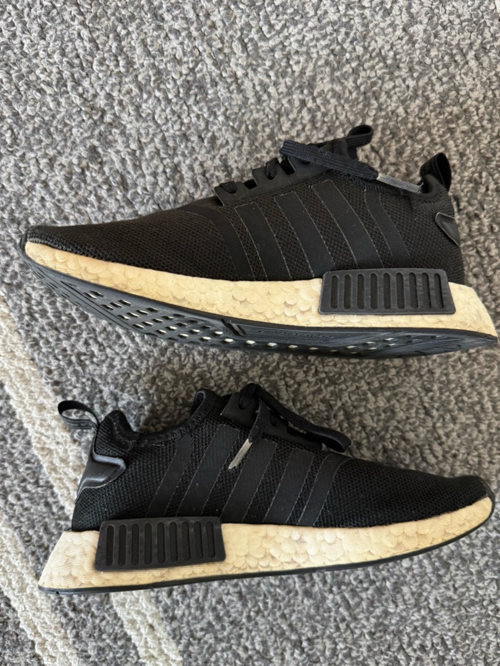 Adidas Black and White Kids NMD R1 Sneakers